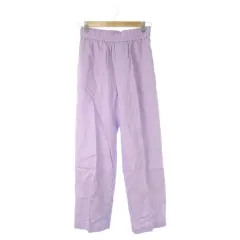 ジャーナルスタンダード JOURNAL STANDARD リネンパンツ 38 紫 パープル ラベンダー 無地 ゴムウエスト 長ズボン /CK24 ■GY60