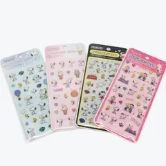 スヌーピー立体ぷくぷくシール　4柄セット
