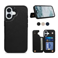 ShlybaayiPhone16用ケース背面手帳型カードiPhone16用背面ケース手帳型ケーススマホケースICカード収納いPhone16アイフォンアイホン16用カバーマグネットおしゃれ6.1inch対応