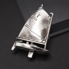 L462 ヴィンテージ ペンダント トップ ヨット 船 デザイン シルバー チャーム ヘッド