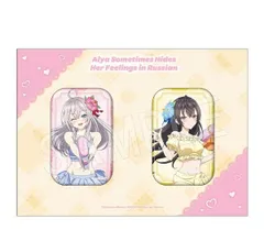 時々ボソッとロシア語でデレる隣のアーリャさん スクエア缶バッジセット ROUND1コラボVer. アーリャ 周防有希