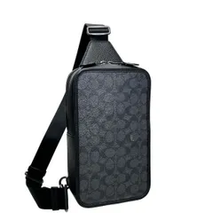 コーチ バッグ メンズ COACH ショルダーバッグ シグネチャー サリバン パック スリングパック CZ397 QBMI5 チャコール×ブラック