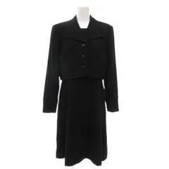 ピエールカルダン Pierre Cardin フォーマル アンサンブル 半袖ワンピース ジャケット 9 総裏地 黒 ブラック /GV ■GY60