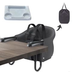 YANHAO Table Chair, Baby Table Chair, Folding Portable Dining Chair, Folding Table, Low Chair for Home Dining, Travel (Black)