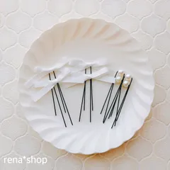 白　ヘアメ　リボンピン　アレンジ