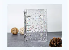 シール帳 A7 6穴 星柄 リフィル10枚付 クリア バインダー 星柄