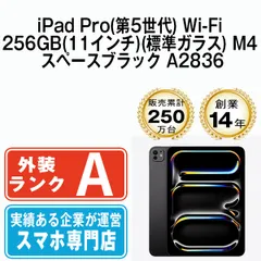 【中古】iPad Pro 第5世代 Wi-Fi 256GB 11インチ(標準ガラス) M4 スペースブラック A2836 2018年 本体 Wi-Fiモデル Aランク タブレット アイパッド アップル apple 【送料無料】 ipdp5mtm3648