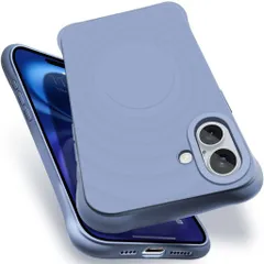 iPhone16MagSafe対応ケース耐衝撃米軍MIL規格アイフォン16スマホケースシリコン保護ケースいpほね16カバーストラップホール付き傷つけ防止ワイヤレス充電対応6.1インチ用(グレー)