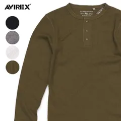 アヴィレックス【AVIREX】783-3930007《DAILY/デイリー》THERMAL L/S HENLEY NECK T-SHIRT サーマル 長袖 ヘンリーネック Tシャツ ロンT メンズ