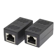 LUYINGRJ45LANケーブル用中継コネクタRJ45延長アダプタメス-メスギガビット対応8P8CコンパクトLY-19A01(2個セット)