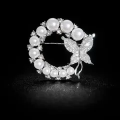 パール ブローチ 蝶モチーフ 卒業式 入学式 セレモニー フォーマル