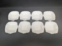 シンプル　波型小皿　8枚セット