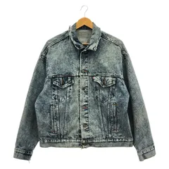 【中古】LEVI'S ケミカルウォッシュ デニムジャケット ブルー リーバイス[10]