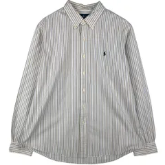古着 ラルフローレン Ralph Lauren CUSTOM FIT 長袖 ボタンダウンストライプシャツ メンズXL相当/eaa606745
