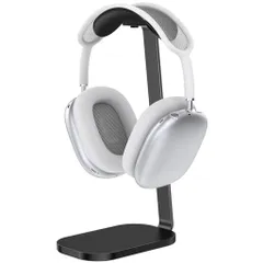 VICHYIEヘッドホンスタンド、AirPodsMax用ヘッドフォンスタンド、アルミ合金サポートバーと安定した滑り止めスタンド、ほとんどのヘッドフォンに対応するヘッドホン置き台-ブラック