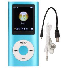 어린이 휴대용 MP3 음악 플레이어, 1.8 인치 LCD 무손실 사운드 MP3 플레이어, 스포츠 이어폰이있는 다기능 슬림 워크맨 스테레오 MP3, 크리스마스 선물 (파랑)