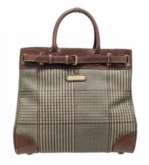 ラルフローレン ポロ ハンドバッグ トートバッグ チェック ガンクラブチェック ボストンバッグ Polo RALPH LAUREN レディース PVC レザー 