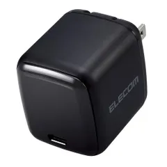 エレコム充電器65WUSBPD対応小型Type-C1ポートPPS対応GaNII採用PSE認証ブラック【iPhone1615iPadMacbook等対応】EC-AC8565BK