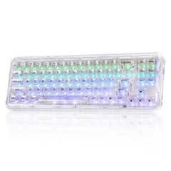 YUNZIIX71 Mechanical Gaming Keyboard with Transparent Keycaps, 71 Keys, 68% Layout, Wireless Hot Swappable, BT5.0/2.4G/USB-C Gasket, RGB Wireless, for Windows/Mac