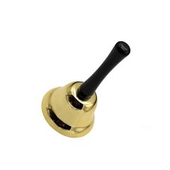 Handbell, Jackpot Bell, Hand-Wave Bell, Call Bell, Tabletop Bell, Dinner Bell, Restaurant Raffle, Christmas Event, Festival Supplies, Percussion Instrument (Gold)