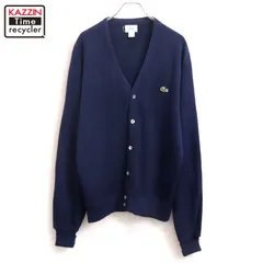 90s USA製 vintage アイゾッド ラコステ IZOD LACCOSTE アクリル ニットカーディガン メンズ 表記Mサイズ