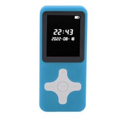 Bluetooth가있는 MP3 플레이어, FM 라디오가있는 음악 플레이어, 알람 시계, 녹음, HiFi 사운드 스피커가있는 디지털 오디오 플레이어, 128GB 확장 가능 (BLUE)