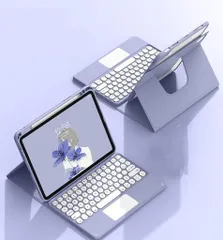 360度回転式iPadAir112025/2024キーボードケースタッチパッド搭載iPadPro11第4321世代/iPadAir42020/Air52022ケース丸型キーペン収納横/縦置き対応マグネット