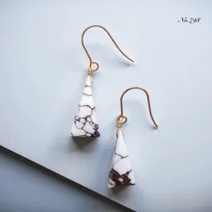 No.798✨天然石✨ワイルドホースの一粒ピアス　イヤリング