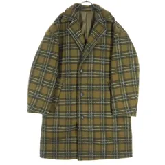 niko and... ニコアンド チェック柄 長袖 チェスターコート L ブラウン メンズ 古着