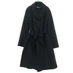 ZARA ザラ 長袖 ガウンコート XS ブラック レディース 古着