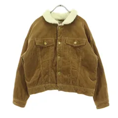earth music&ecology アースミュージックアンドエコロジー 長袖 ボアライナー コーデュロイジャケット F ブラウン 襟ボア メンズ 古着