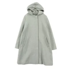 GLOBAL WORK グローバルワーク 長袖 ロングコート M グレー フード取り外し可 レディース 古着