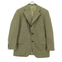 美品 NEWYORKER ニューヨーカー ウール 長袖 テーラードジャケット AB5 ブラウン メンズ 古着