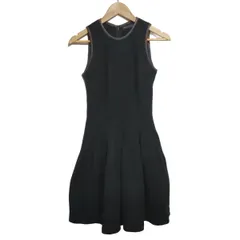 RalphLauren(ラルフローレン) ワンピース サイズ2 S レディース - 黒×ダークブラウン クルーネック/ノースリーブ/ひざ丈