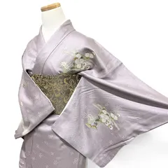 訪問着　金彩　扇　観世水　菊　菖蒲　八重桜　紋無し　着物　012b d ms 訪問着 金彩 扇 観世水 菊 菖蒲 八重桜 紋無し 着物 012b d ms - メルカリ
