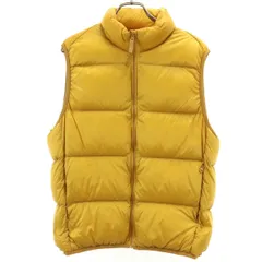 UNIQLO ユニクロ ウルトラライト ダウンベスト M マスタード 収納袋付き メンズ 古着