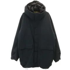 UNIQLO ユニクロ 長袖 ハイブリッド ダウンパーカー XXL ブラック ビッグサイズ メンズ 古着