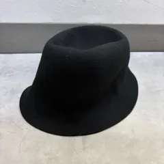 N 処分価格【中古品】チューリップ 中折れ ハット ブラック 黒 おしゃれ おでかけ