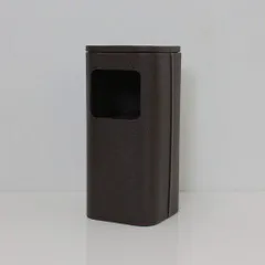 藤栄(FUJIEI)レザー調サイドテーブル&ダストボックスブラウン