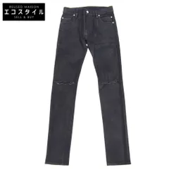 BALMAIN バルマン スリムフィットジーンズ コーティング加工 ボトムス メンズ ブラック 27 RH15230D006 27