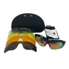 中古 オークリー OAKLEY サングラス ブルー系 RADARLOCK レーダーロック 偏光レンズ 交換レンズ付き