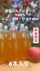 青森りんご サンふじ100% りんごジュース 1L12本入り 送料込 ラベル