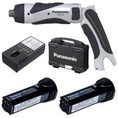 Panasonic Rechargeable Stick Driver EZ7410 (3.6V) High-Precision Compact Screwdriver, M2.5~51.9Ah Battery Pack x 2, Charger, Case Included, Gray Drill Driver EZ7410F03D-H