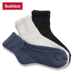 ヘルスニット【Healthknit】191-3715 シンカー無地 3Pソックス 靴下 ショートソックス クォーター丈 ハーフ丈 メンズ 3足セットのサムネイル