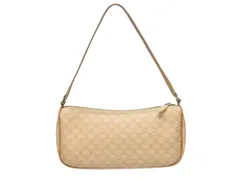 CELINE セリーヌ ワンショルダーバッグ ホーボー ミニハンドバッグ アクセサリーポーチ マカダム柄 ベージュ 美品 中古 4b005336