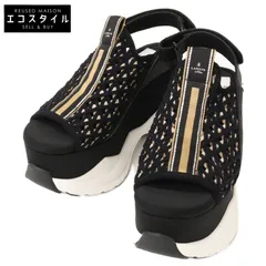 LANVIN en Bleu ランバンオンブルー 【美品】2821 プラットフォーム バックストラップ メッシュ サンダル M