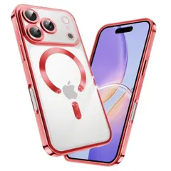 fagazzfu対応iPhone17ProMaxケースクリアMagSafe対応対応iPhone17ProMaxスマホケース耐衝撃傷防止のメッキ加工いpほね17promaxカバーレンズ保護TPUソフト薄くて