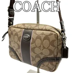 コーチ COACH カメラバッグ ショルダーバッグ PVC シグネチャー ブラウン 斜め掛け 肩掛け クロスボディ コンパクト ロゴ金具 定番 人気 レディース