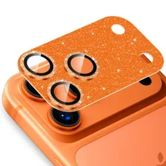 PodickカメラカバーiPhone17ProMax用カメラフィルムキラキラ9H強化ガラスアルミ合金耐衝撃いphone17promaxカメラ保護高透過率キズ防止露出オーバー防止一体化全面保護気泡ゼロ指紋防止