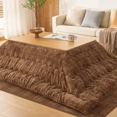 VKIngeroom【ワッフル調生地xノーベル賞グラフェン配合中綿】こたつ布団長方形リバーシブルこたつ掛け布団洗えるCICA保湿加工フランネル火燵布団両面使える高い保温性キルティング冬用お…